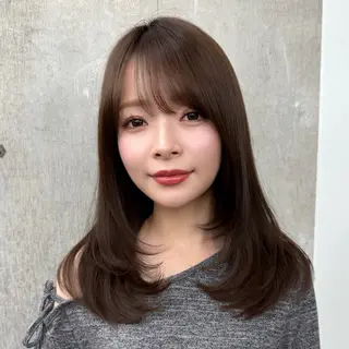 ミディアム カラー 柔らかいレイヤー🌿 大人ヘア/みっきーのヘアスタイル