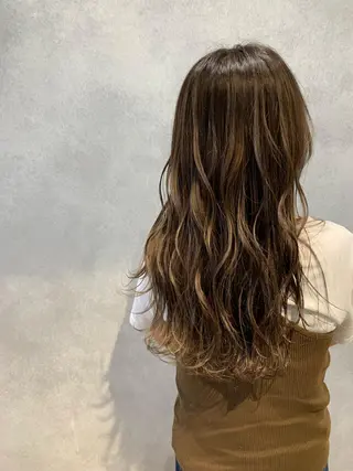 ロング カラー 森田 尚貴のヘアスタイル