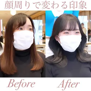 ミディアム 韓国くびれレイヤー 🇰🇷はづきのヘアスタイル