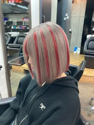 ショート カラー ✨最安値✨エクステ カラー🌼つきな🌼のヘアスタイル