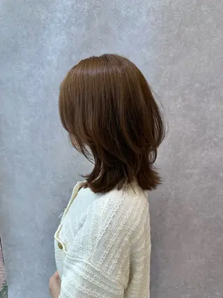 ミディアム 🔸縮毛矯正/髪質 改善カラー石崎🔸のヘアスタイル