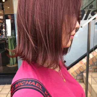 ミディアム カラー パーマ ヘアアレンジ 八巻 晴香のヘアスタイル