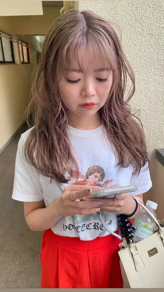 セミロング カラー ヘアアレンジ キッズ 広島/ボブ/レイヤー 🌿‬wakabaのヘアスタイル