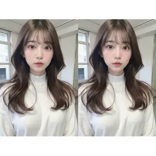 セミロング ✨美髪矯正/韓国 レイヤー/源✨のヘアスタイル