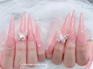 ネイル MoMoA Nail ネイル長さ出し専門店のネイルデザイン