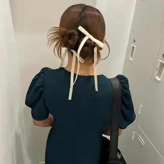 ヘアアレンジ riko/レイヤー/ 艶カラー/ヘアセットのヘアスタイル