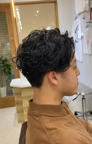 ショート パーマ メンズ 永野 正芳のヘアスタイル
