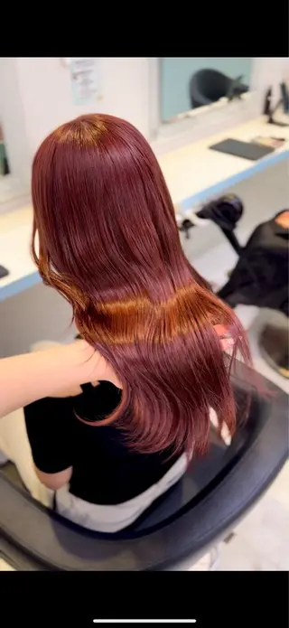 カラー 🍒♡艶髪暖色カラー saaya♡🍒のヘアスタイル