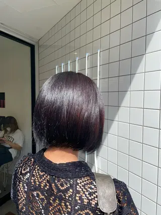 ミディアム カラー ななみ.⋆𝜗𝜚 艶カラー/まつパのヘアスタイル