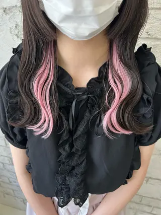 セミロング エクステ＆艶カラー 🎀YURINA🎀のヘアスタイル