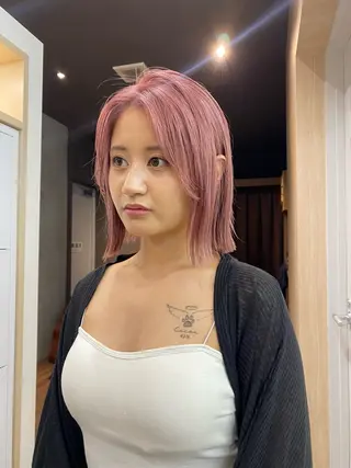 ミディアム カラー ♡韓国風ヘア 🐈♡MIHOのヘアスタイル