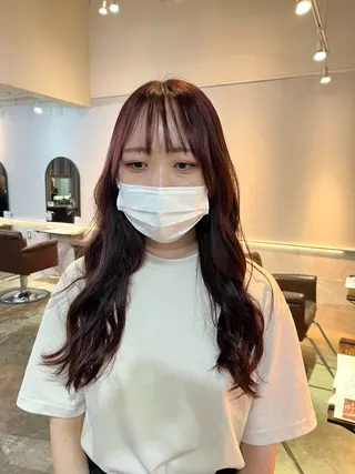 ロング カラー FERIA あべの yumeho🍭のヘアスタイル