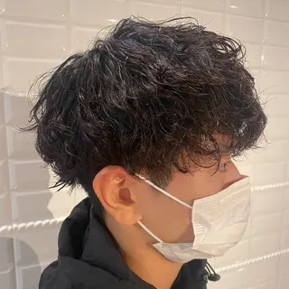 パーマ メンズ ヘアー.ネイル二刀流 misa🫧のヘアスタイル