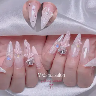 ネイル MxS Nail 【長さだし/フィルイン/マグネット/ワンホンネイル/韓国ネイル/パラジェル】所属・M×S Nail みなのネイルデザイン