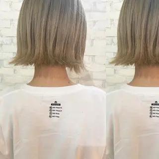 ミディアム カラー ツキノキ ミナのヘアスタイル