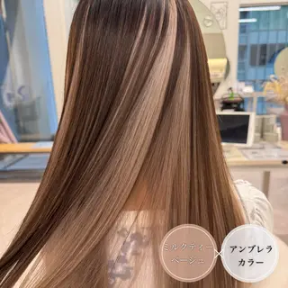 ロング アンブレラカラー💫 フェイスフレーミングのヘアスタイル