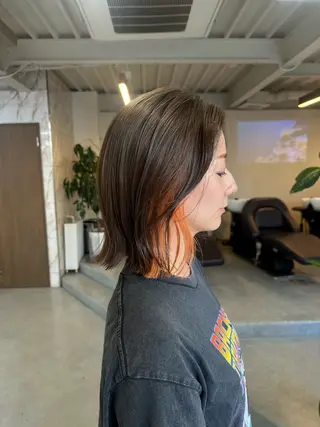 ミディアム カラー ハイトーン×似合わせ 🌱中川慎之介のヘアスタイル