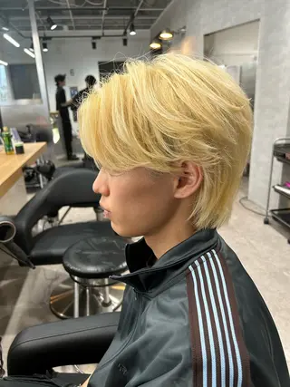 ミディアム カラー メンズ 🐺森 雄飛/メンズ 韓国ヘアのヘアスタイル