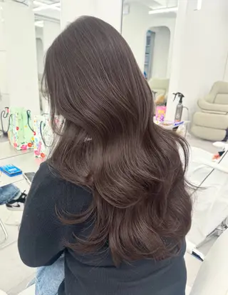 ロング カラー 韓国ヘア♡ 顔まわりカットayaのヘアスタイル