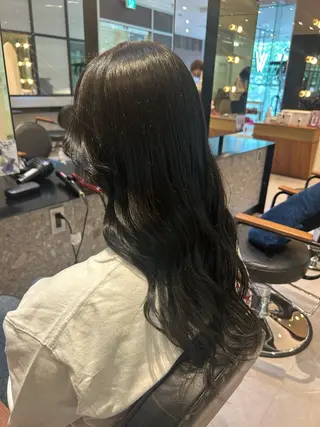 セミロング カラー ヘアアレンジ 縮毛矯正/カット/ 韓国ヘア/蛯原🍤のヘアスタイル