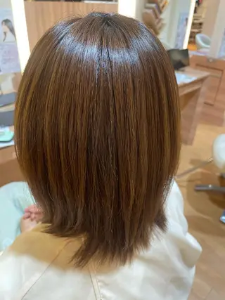 ミディアム 髪質改善カラー 清利あやなのヘアスタイル