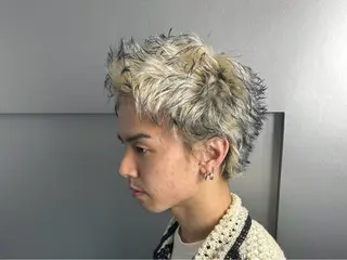 カラー 新宿 韓国 シャドウパーマ 志龍のヘアスタイル