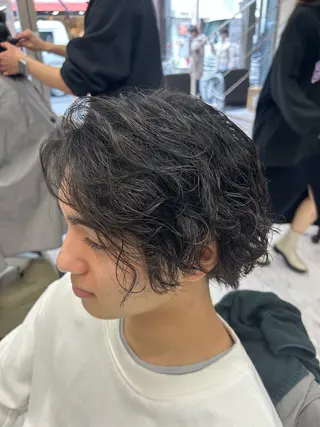 ミディアム パーマ メンズ メンズパーマ 💈後閑和真💈のヘアスタイル