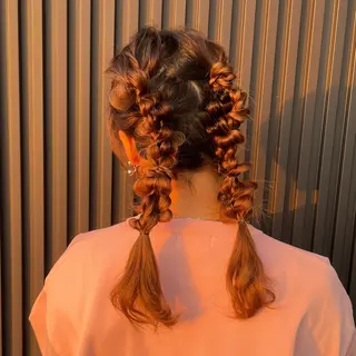 セミロング カラー ヘアアレンジ souco/ moenoのヘアスタイル