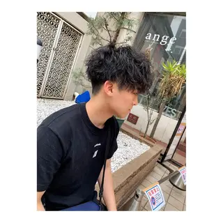 ショート パーマ ヘアアレンジ メンズ ange☞ soutaのヘアスタイル