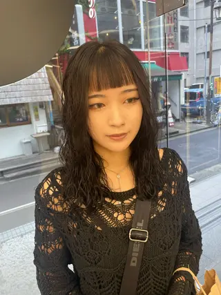 セミロング カラー パーマ ヘアアレンジ 【Sweep】おじま のぞみのヘアスタイル