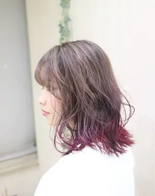 ミディアム カラー たけかわ みずきのヘアスタイル