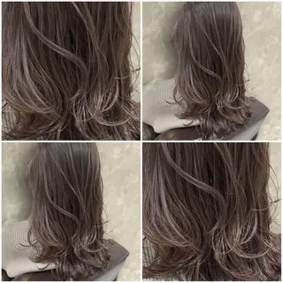 セミロング カラー 心斎橋/ブリーチなし 髪質改善/レイヤーのヘアスタイル