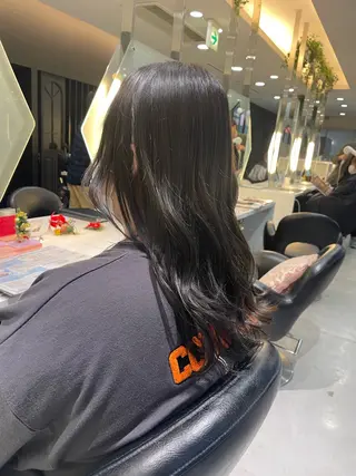 ロング 超透明感カラー🦋韓 国羽エクステ🪽🫧のヘアスタイル