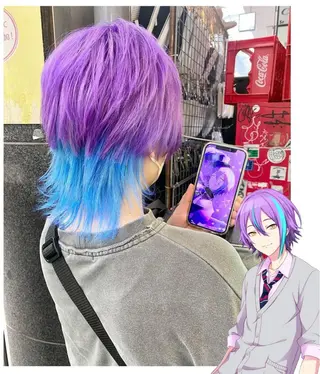 ショート カラー GARU-ガル-所属・TSUNO🦖 派手髪/オタク美容師のヘアスタイル