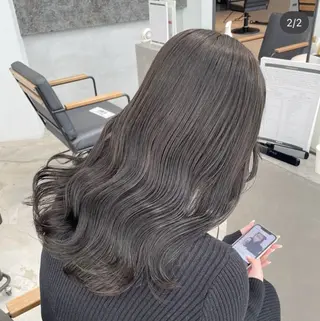 ミディアム カラー SOLUA 岐阜のヘアスタイル