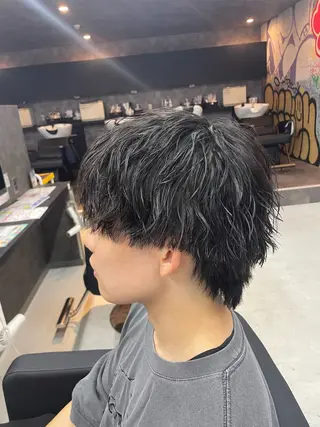 ショート メンズパーマ 毛流れ/シャドウのヘアスタイル