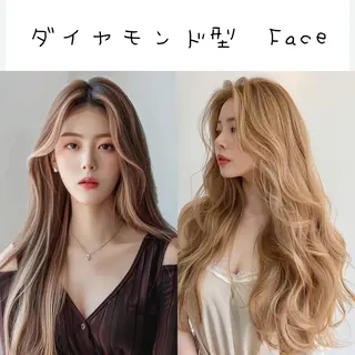 ロング カラー パーマ 【骨格診断】佃 知南のヘアスタイル