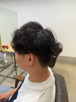 パーマ メンズ スキバサミを使わない カット✂︎カズマのヘアスタイル