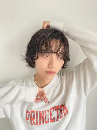 ショート パーマ カラー CEINE+ officialのヘアスタイル