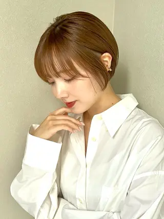 ショート カラー 👑ショート/ボブ /銀座/ニシオカ👑のヘアスタイル