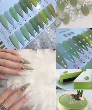 ミディアム ネイル 長さ出し専門 nynaのネイルデザイン