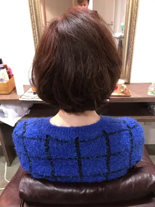 ショート カラー パーマ レイヤーカット匠 イソザキノリユキのヘアスタイル