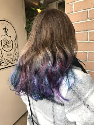 セミロング カラー パーマ ヘアアレンジ メンズ キッズ ネイル マツエク・マツパ サロンドミルク 原宿のヘアスタイル