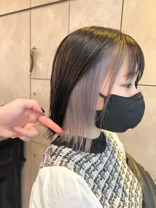 ミディアム カラー 🩶ブリーチ/ レイヤー🩶フミカのヘアスタイル