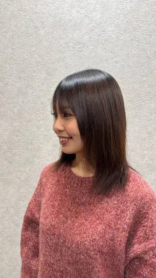 ミディアム 笠原 凪のヘアスタイル