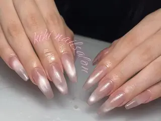 ネイル ユリ🎀長さだし/ パラジェル/持ち込みのネイルデザイン