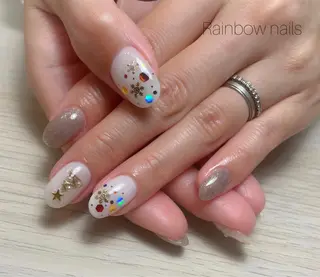 ネイル Rainbow nailsくろちゃんのネイルデザイン
