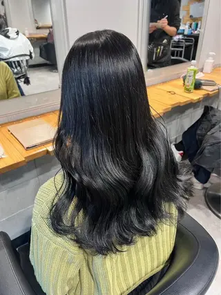 ロング カラー ヘアアレンジ Ryo横浜韓国ヘア/ 曲がる縮毛矯正特化のヘアスタイル