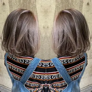 ミディアム カラー RIENS♡xrea 山本優舞のヘアスタイル