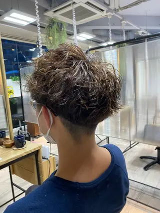 パーマ メンズ 波巻きスパイラル/ メンズパーマ/ゆうひのヘアスタイル